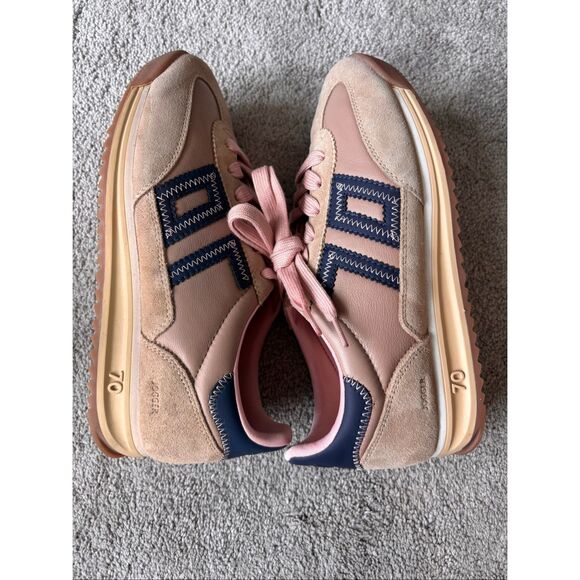 NWOB Back 70 Jogger Z sneakers in camel, navy, and pink Sz 38, $180 - Picture 10 of 10